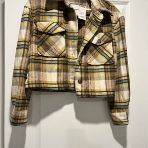 Bagatelle Checkered Jacket in Yellow and Brown